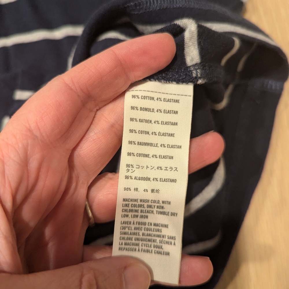 Y2k Hollister Navy And White Striped Top — image 2 of 5